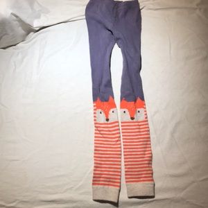 Mini Boden girls leggings Fox knee size 9-10